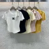 Luxus Celine Kurzarm Strick Bestickt Luxus