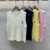 Hochwertige Weste von Ralph Lauren, weißer Strick, bestickter Stil