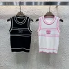 Luxus Chanel Weste Schwarz Strick Bestickt Luxus