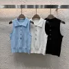Hochwertige Chanel Weste Blauer Strick Jacquard Style