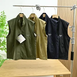 Hochwertige Express-Jacken Khaki Bestickt Luxus