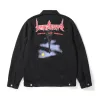 Premium Balenciaga Jacke Schwarz Denim Atmungsaktiver Stil