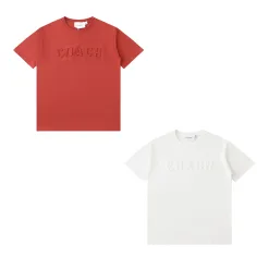 Premium Coach Kurzarm-T-Shirts Rot Baumwolle Klassisch Luxus