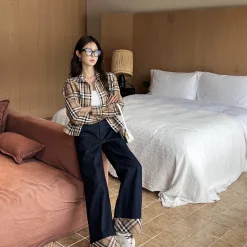 Hochwertige Burberry-Hemd-Plaid-Kollektion