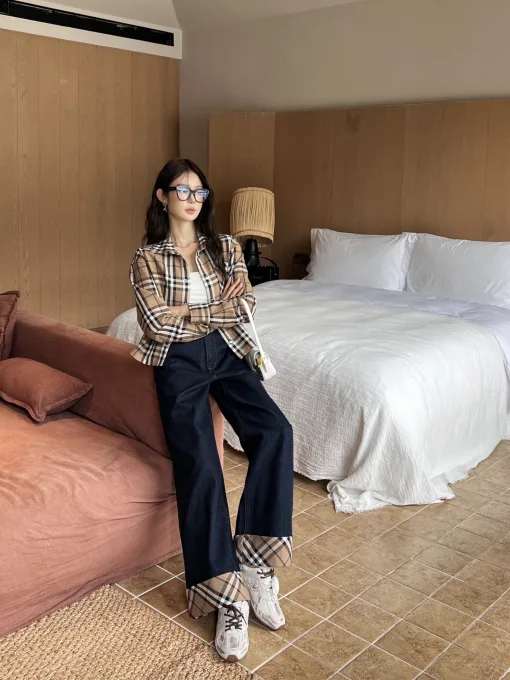 Hochwertige Burberry-Hemd-Plaid-Kollektion