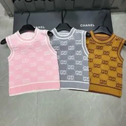Luxus Gucci Weste Pink Strick Jacquard Luxus