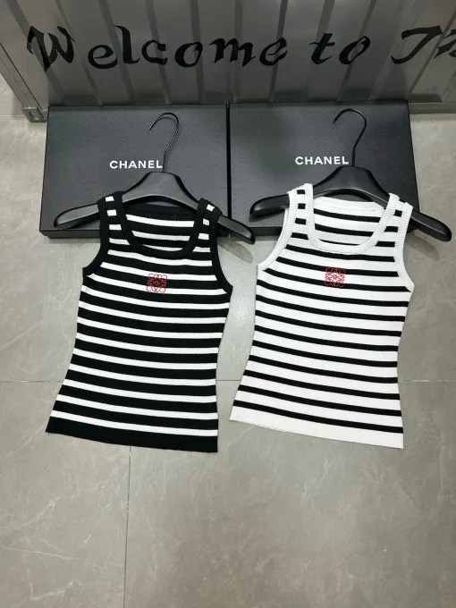 Luxus Loewe Weste Schwarz Strick Logo Luxus