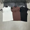 Hochwertige Miu Miu Weste in weißem Strick-Logo-Stil