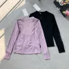 Bestseller Lululemon Langarmshirt Schwarz Spandex Klassischer Stil