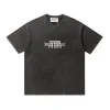 Hochwertiger Margiela Kurzarm Schwarzer Baumwolldruck Luxus