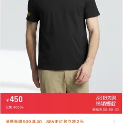Premium Lululemon Kurzarm Schwarz Baumwolle Casual Luxury
