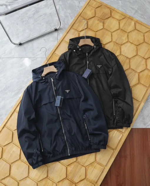 Luxus Prada Mantel Blau Nylon Classic Luxury