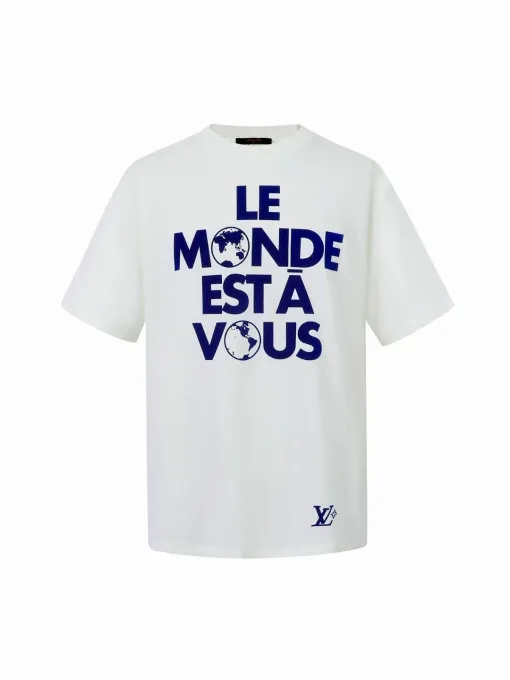 Bestseller Louis Vuitton Kurzarm Blau Nylon Print Style