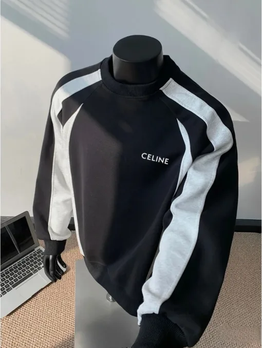 Premium Celine Hoodie Schwarz Minimalistischer Stil