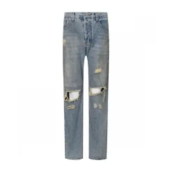 Hochwertige Acne Studios Hose in Blau, Distressed-Kollektion