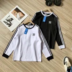 Bestseller Adidas Langarmshirt Schwarz Baumwolle Atmungsaktiv Style