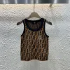 Premium Fendi Weste Braun Strick Jacquard Kollektion