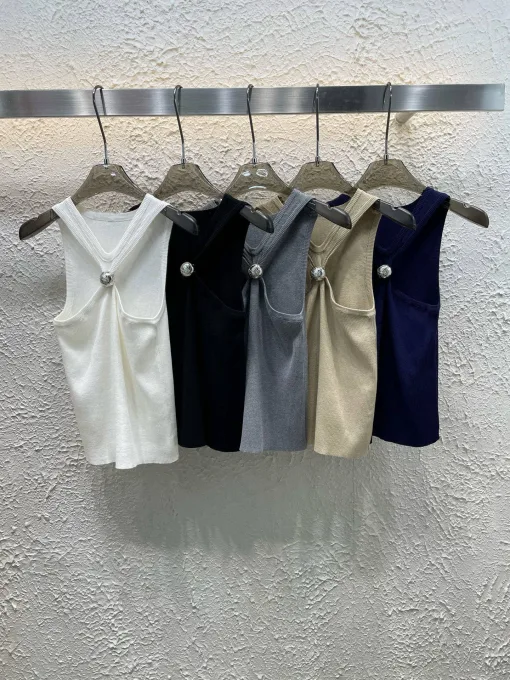 Bestseller Loewe Weste Silber Strick Logo Style
