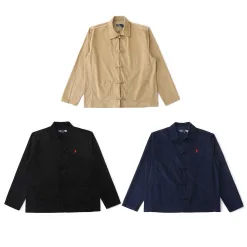 Premium Ralph Lauren Hemden Schwarze Baumwollstickerei Kollektion