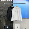 Premium Descente Langarm Schwarz Polyester Klassischer Stil