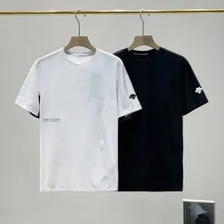 Premium Qualität Descente Kurzarm Silber Polyester Klassischer Stil