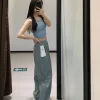 Luxus-Alo-Weste im Schwarz-Print-Stil