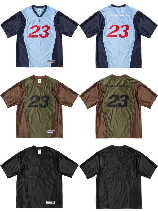 Premium Supreme Kurzarmhemd Sky Jersey Logo Style