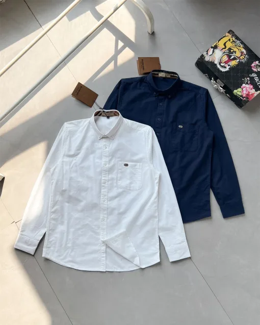 Bestseller Burberry Langarm Navy Baumwolle Logo Luxus