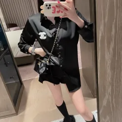 Bestseller Chanel Hemd Weiß Satin Stickerei Stil