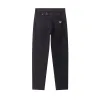 Hochwertige Prada Jeans im schwarzen Leder-Logo-Stil