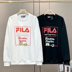 Hochwertiger Fila Hoodie Schwarz Casual Luxury