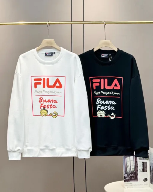 Hochwertiger Fila Hoodie Schwarz Casual Luxury
