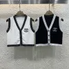 Premium Chanel Weste Weiß Strick Bestickt Luxus