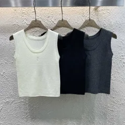 Hochwertige Yves Saint Laurent Weste Weiß Logo Kollektion