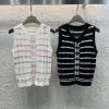 Luxus Chanel Weste Weiß Strick Jacquard Stil