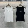 Premium Miu Miu Weste Weiß Strick Bestickte Kollektion