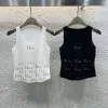 Premium Dior Weste Weiß Strick Logo Kollektion