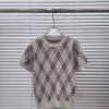 Hochwertige Burberry Kurzarm-Strickjacke Classic Collection