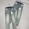 Premium Dior Jeans Graue Leder Casual Kollektion