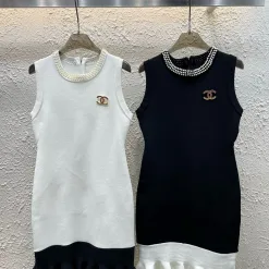 Hochwertige Chanel Weste Schwarz Strick Luxus
