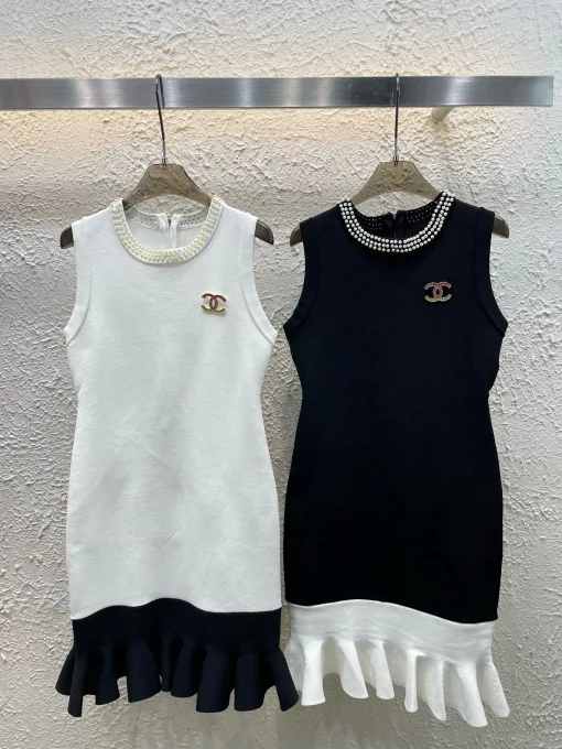 Hochwertige Chanel Weste Schwarz Strick Luxus