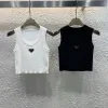 Luxus Prada Weste Weiß Strick Logo Luxus