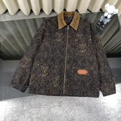 Bestseller Louis Vuitton Hosen Braun Denim Bestickte Kollektion