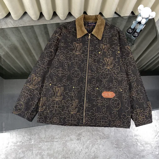 Bestseller Louis Vuitton Hosen Braun Denim Bestickte Kollektion