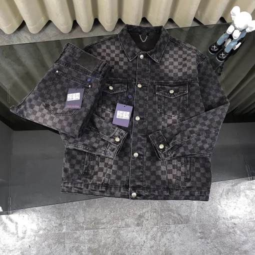 Premium Louis Vuitton Jacken Black Denim Gradient Kollektion