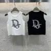 Hochwertige Dior Weste Weiß Strick Monogramm Luxus
