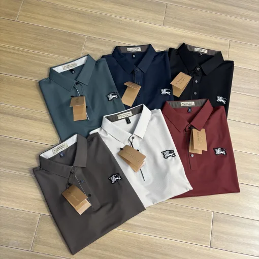 Hochwertiger Burberry Kurzarm-Freizeitstil aus weißer Seide