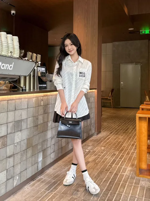 Hochwertiges Dior Hemd Weiß Monogramm Kollektion