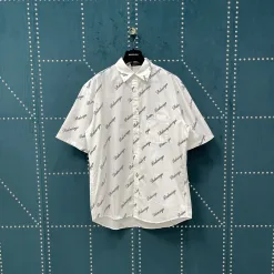 Premium Qualität Balenciaga Kurzarm Weiß Baumwolle Logo Luxus