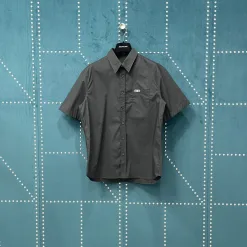 Luxus Balenciaga Kurzarm Schwarz Baumwolle Stickerei Stil